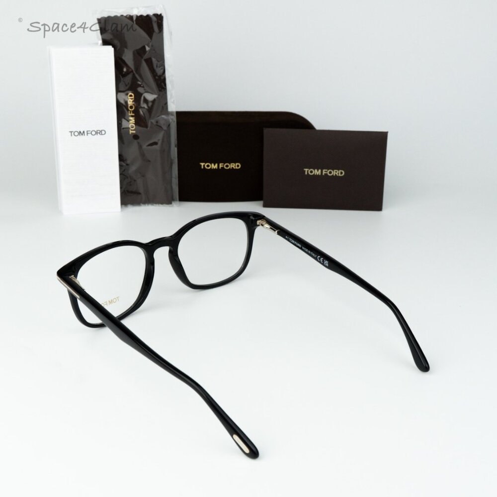 Tom Ford Men Eyeglasses Black Demo Square FT5505 001 NEW AUTHENTIC - Picture 8 of 10